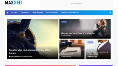 MaxSeo – SEO Friendly Blogger Template Free Download