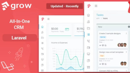 Grow CRM Version 2.5 Nulled – Laravel Project Management PHP Script