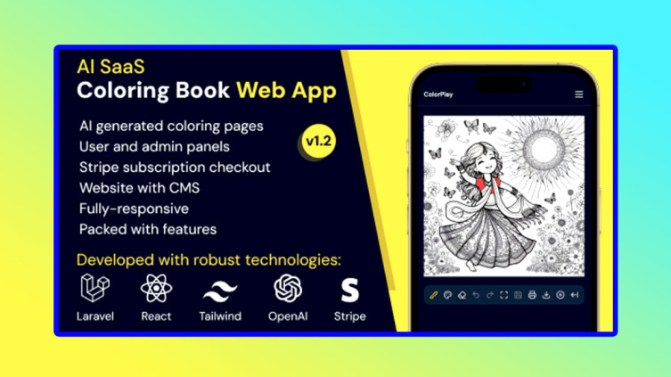 ColorPlay Version 1.1 – AI SaaS Coloring Book Web App Script