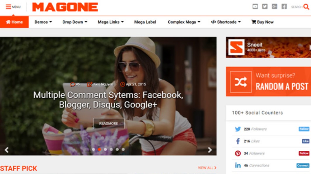 MagOne v6.9.56 – Responsive News & Magazine Blogger Template Free