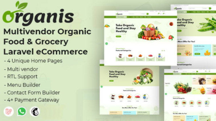 Organis Version 1.2.2 Nulled – Multivendor Organic Food & Grocery Laravel eCommerce PHP Script