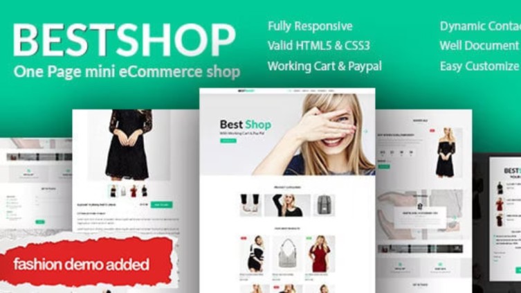 Bestshop Version 1.0 – One Page Mini eCommerce Shop Template Free Download